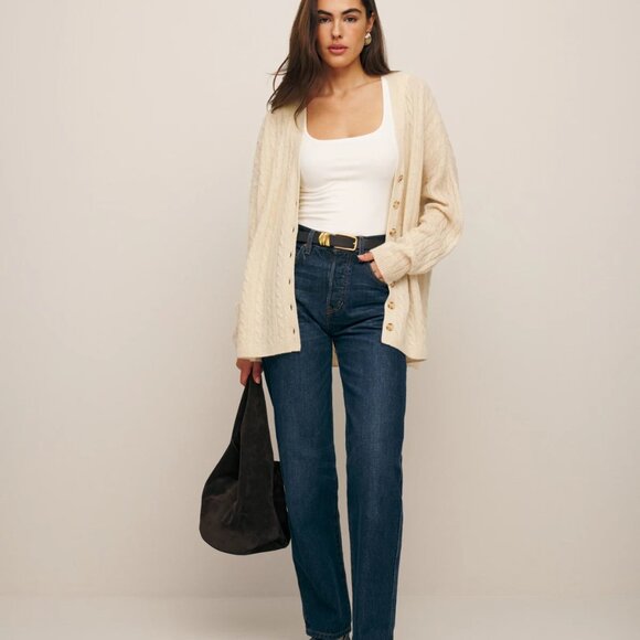 Reformation Cream Cable Knit Cardigan - Picture 11 of 11